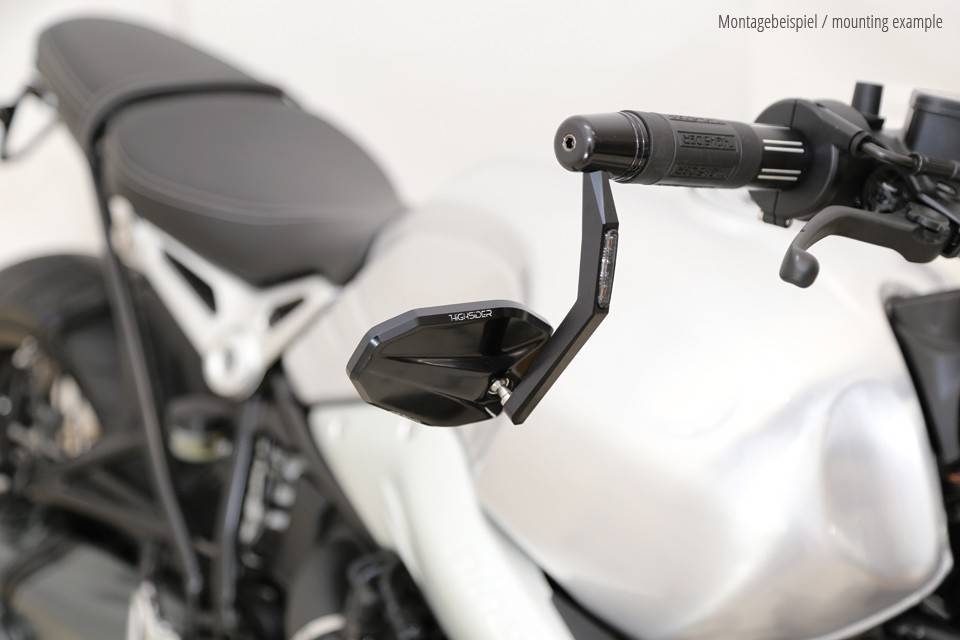 Highsider Handle bar end mirror VICTORY with LED indicator