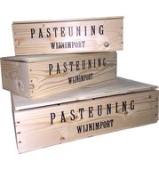 Pasteuning 3 vaks wijnkistje leeg Pasteuning 3 vaks wijnkistje leeg