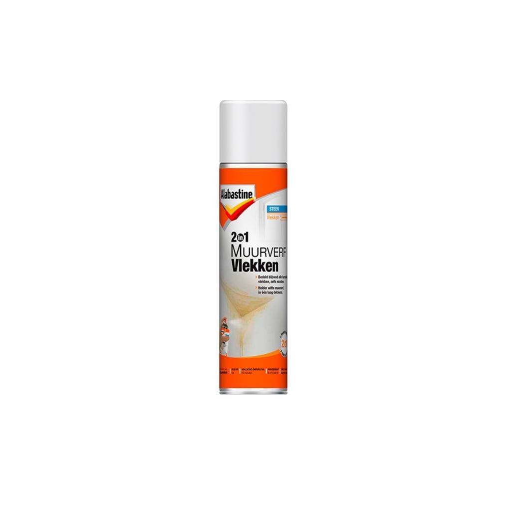 Alabastine Wall Paint Spray 2 In 1 White 500 Ml