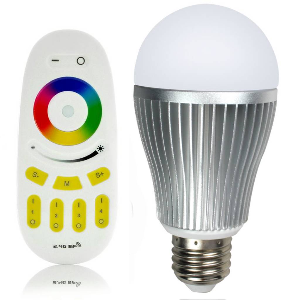 RGBW 9W LED Lamp met Afstandsbediening