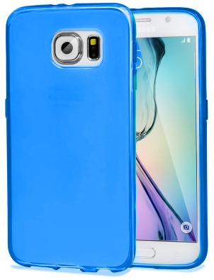 TPU Hoesje Samsung Galaxy S6 Transparant Blauw