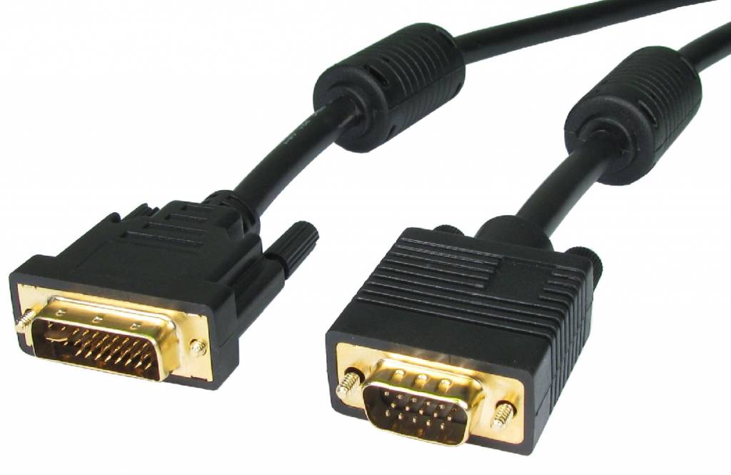 Hoogwaardige DVI naar VGA Kabel 1,8 meter Zwart
