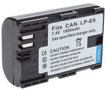 Accu - Batterij voor Canon LP-E6 - 1800 mAh