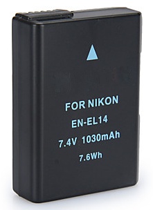 Accu - Batterij voor Nikon EN-EL14 - 1030 mAh