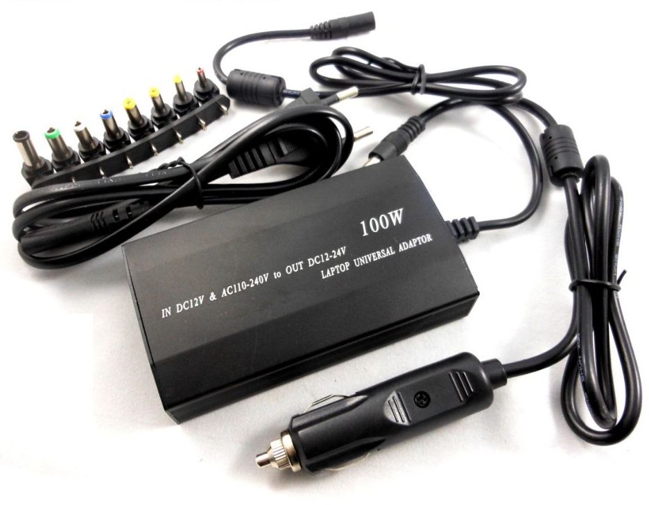 Laptop AC DC Adapter met Auto en USB Charger Lader 100W