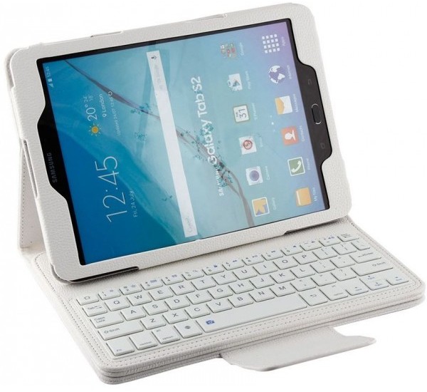 Bluetooth Toetsenbord Case Cover Samsung Tab S2 9.7 Wit