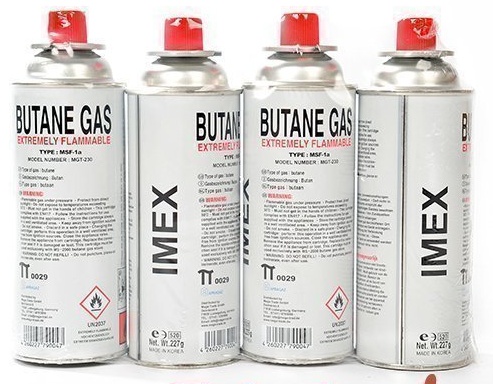 Imex Butaangaspatroon 227 g Butaangas voor Draagbare Gaskookplaat Camping (4 stuk)