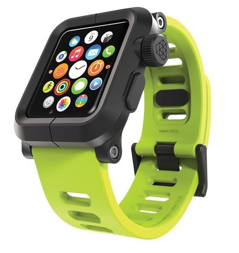 EPIK Polycarbonate Case met Silicone Band Apple Watch 42mm Groen