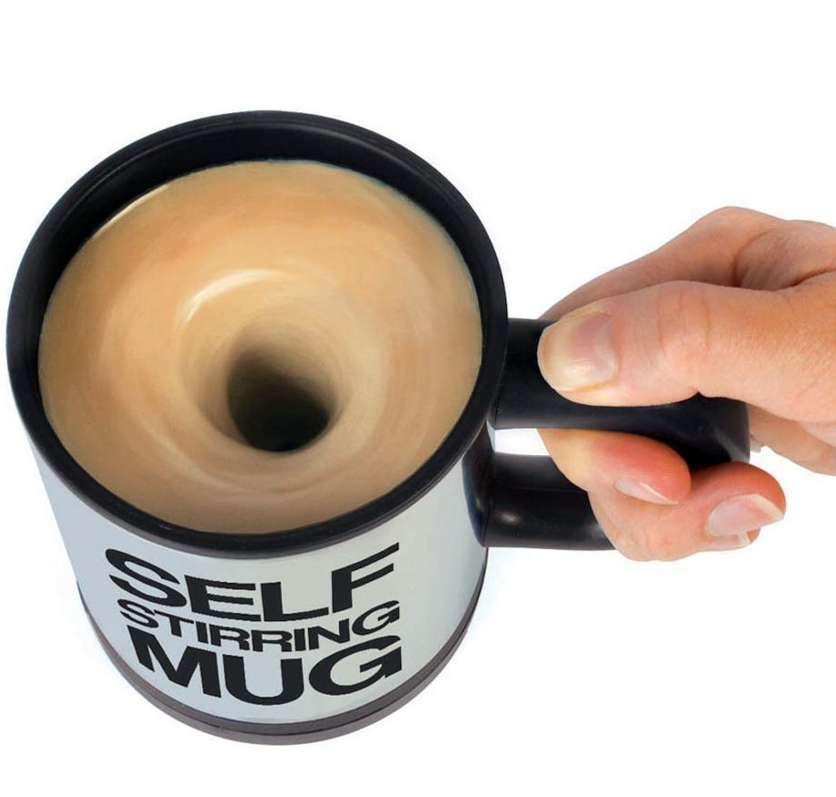 Koffie mok met mixer - Zelfroerende Mok