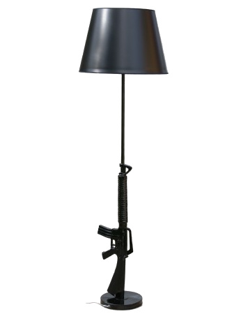 Vloerlamp M16 Gun Lamp Zwart