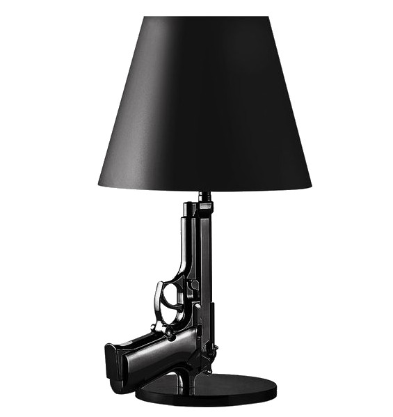 Tafellamp Beretta 9mm Gun Lamp Zwart
