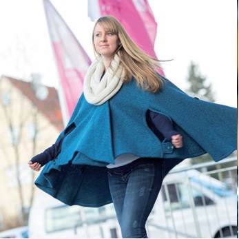 Poncho Cape für höchste Bewegungsfreiheit in bester Wollqualität