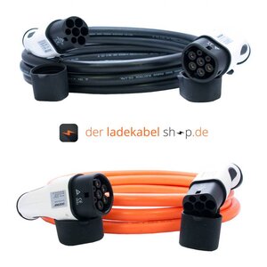Dostar Typ 2 (männlich/male) auf Typ 2 (weiblich/female) Ladekabel, 32A, 3 Phasen, 4m