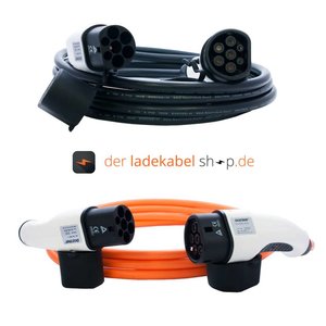 Dostar Typ 2 (männlich/male) auf Typ 2 (weiblich/female) Ladekabel, 16A, 1 Phase, 8m