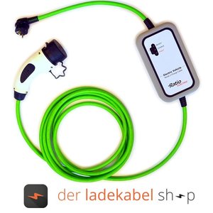 Ratio Transportabler Home Charger Typ 2 (weiblich/female) auf Schuko 10A, 1 Phase, 10 Meter
