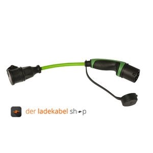 Ratio Typ 2 auf Schuko Adapter, 0,5 Meter ohne Schlüsselschalter