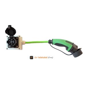 Ratio Adapter Typ 1 (männlich/male) auf Typ 2 (weiblich/female), 16A, 1 Phase, 0,7m