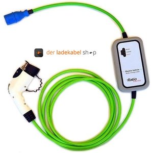 Ratio Transportabler Home Charger Typ 1 (weiblich/female) auf CEE 16A, 1 Phase, 10m