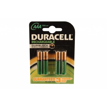 AAA oplaadbare batterijen Duracell Duralock stay charged 750 mAh NiMH 1,2V DECT