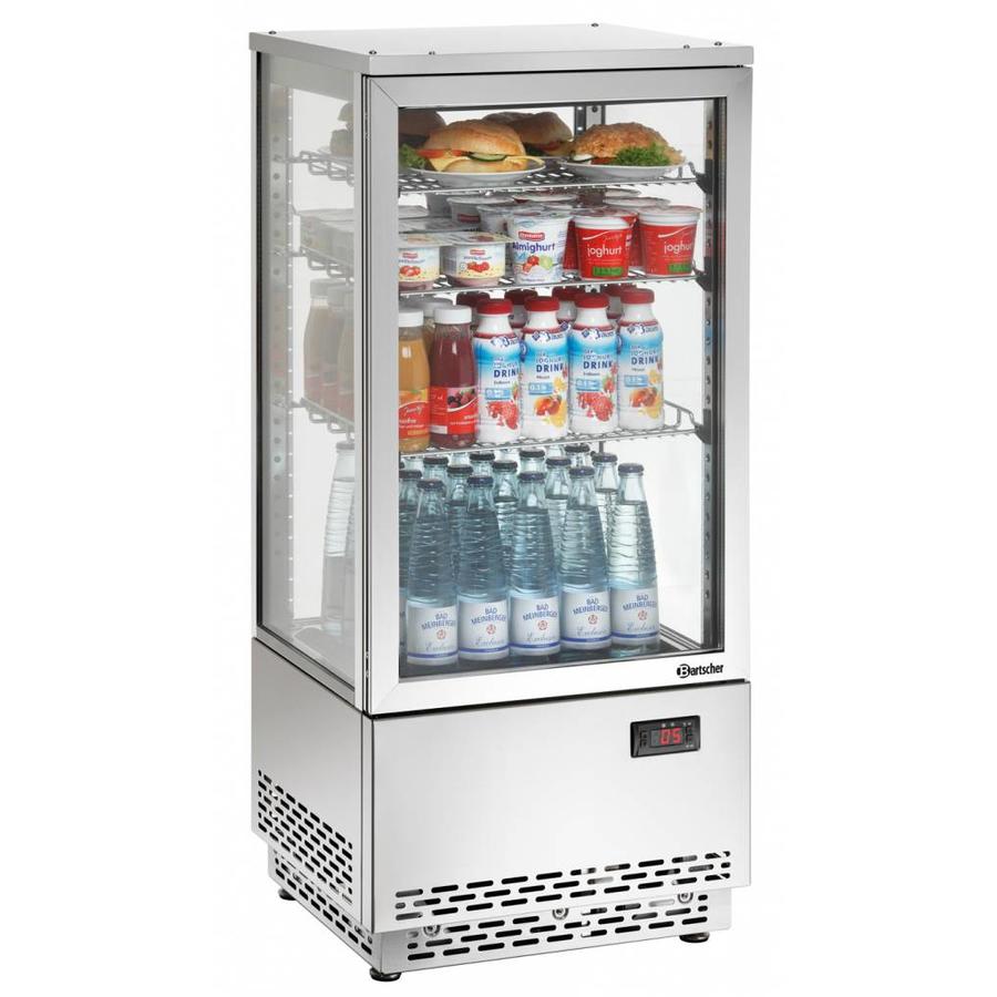 Mini display fridge 78L, stainless steel HorecaTraders Buy online commercial catering equipment