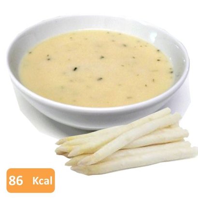 Eiwit aspergesoep crème