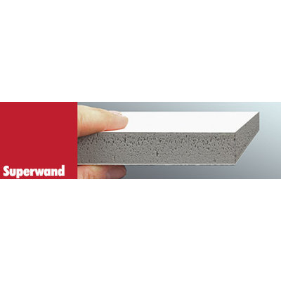 1 doos Superwand DS isolatieplaat 80 x 125 cm. (10 m2), isoleer de buitenmuren langs de binnenzijde!