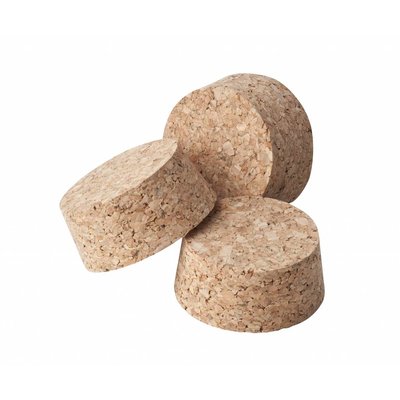 1.000 stuks 65 mm kurken, voor groot gebruikers t.b.v. het afdichten van boorgaten in vloer en plafond.