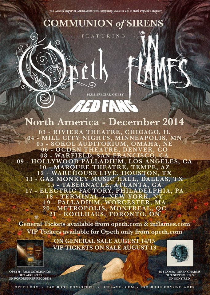 In Flames Opeth tour