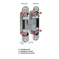 ONZICHTBAAR 3D SCHARNIER AGB ECLIPSE 3 INOX