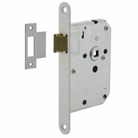 Wit loopslot met afgeronde witte voorplaat 20x175mm, doorn 50mm