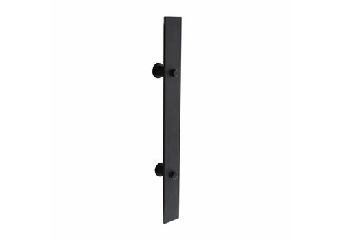 Poignees De Porte Carrees Intersteel Paire 325 X 60 X 25 Mm Noir Mat main image 1