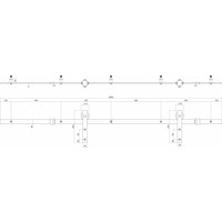 Schuifdeursysteem 2 meter, Basic voorzijde mat zwart