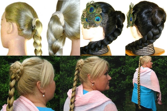 basic hair tie attachment instructions for braid