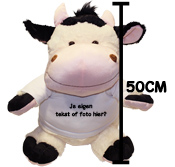 Fotocadeau grote knuffel koe met foto