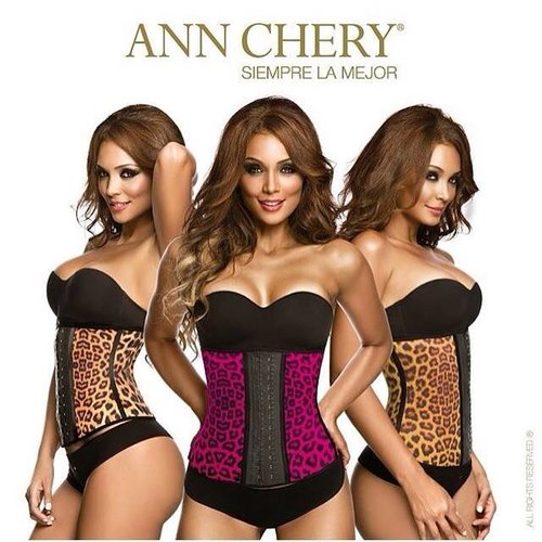 Ann Chery Waist Trainer luipaard latex 2 hooks - kort model Ann Chery Waist Trainer luipaard latex 2 hooks - kort model