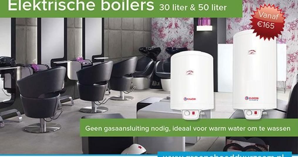 Elektrische boiler voor in de kapsalon