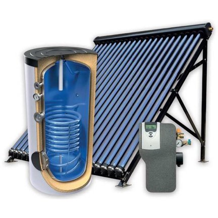 Zonneboilersets het produceren warmwater of verwarming