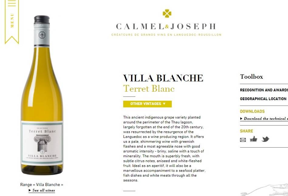 Villa Blanche Terret Blanc nieuw in Vinox assortiment