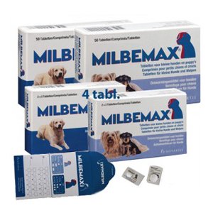 Afbeelding Milbemax Kleine honden en puppies 4 Tabletten door Petduka