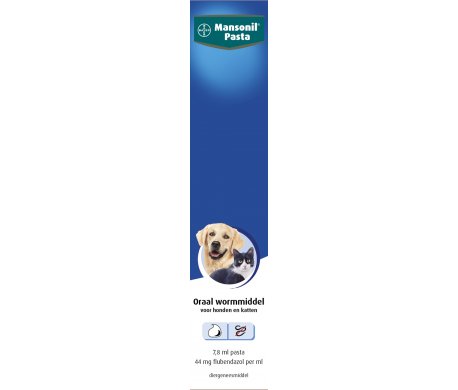Afbeelding Mansonil Pasta Oraal wormmiddel voor Honden en Katten 1 Tube door Petduka