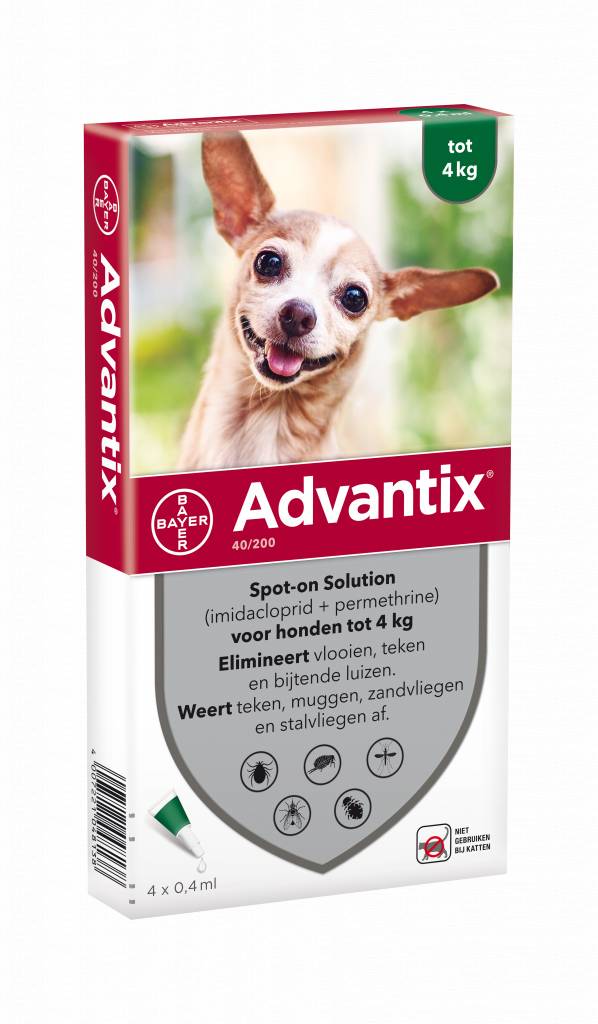 Afbeelding Advantix 100/500 voor honden van 4 tot 10 kg 4 pipetten door Petduka