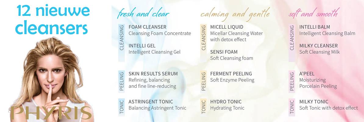 12 nieuwe cleansers van Phyris