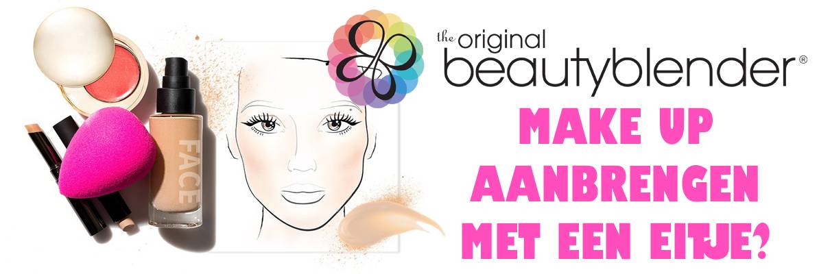 Make-up spons in de vorm van een roze ei?
