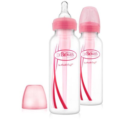 Dr. Brown's Standaard zuigfles 250ml 2-pack roze