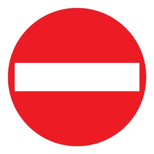 sticker verboden in te rijden Stickerpoint