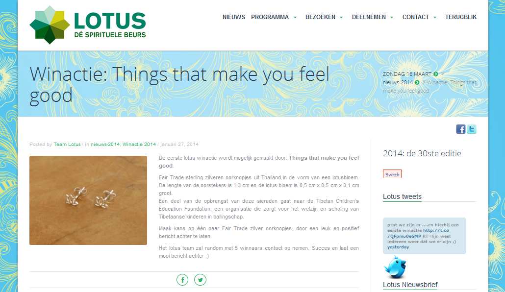 Lotusbeurs 2014 website