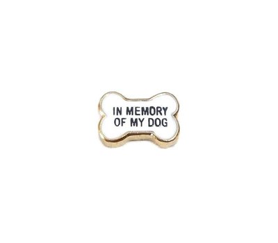 Floating Charms Floating locket charm in memory of my dog goud