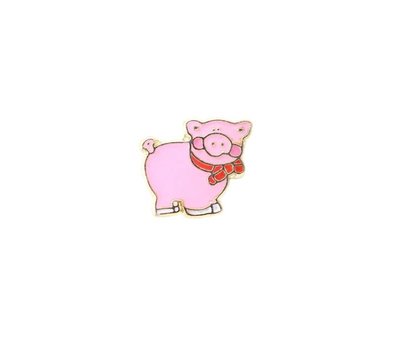 Floating Charms Floating locket charm roze varken zilver