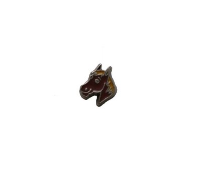 Floating Charms Floating locket charm paardenhoofd zilver