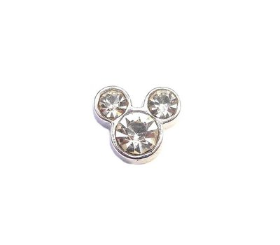 Floating Charms Floating locket charm geboortesteentje mouse april